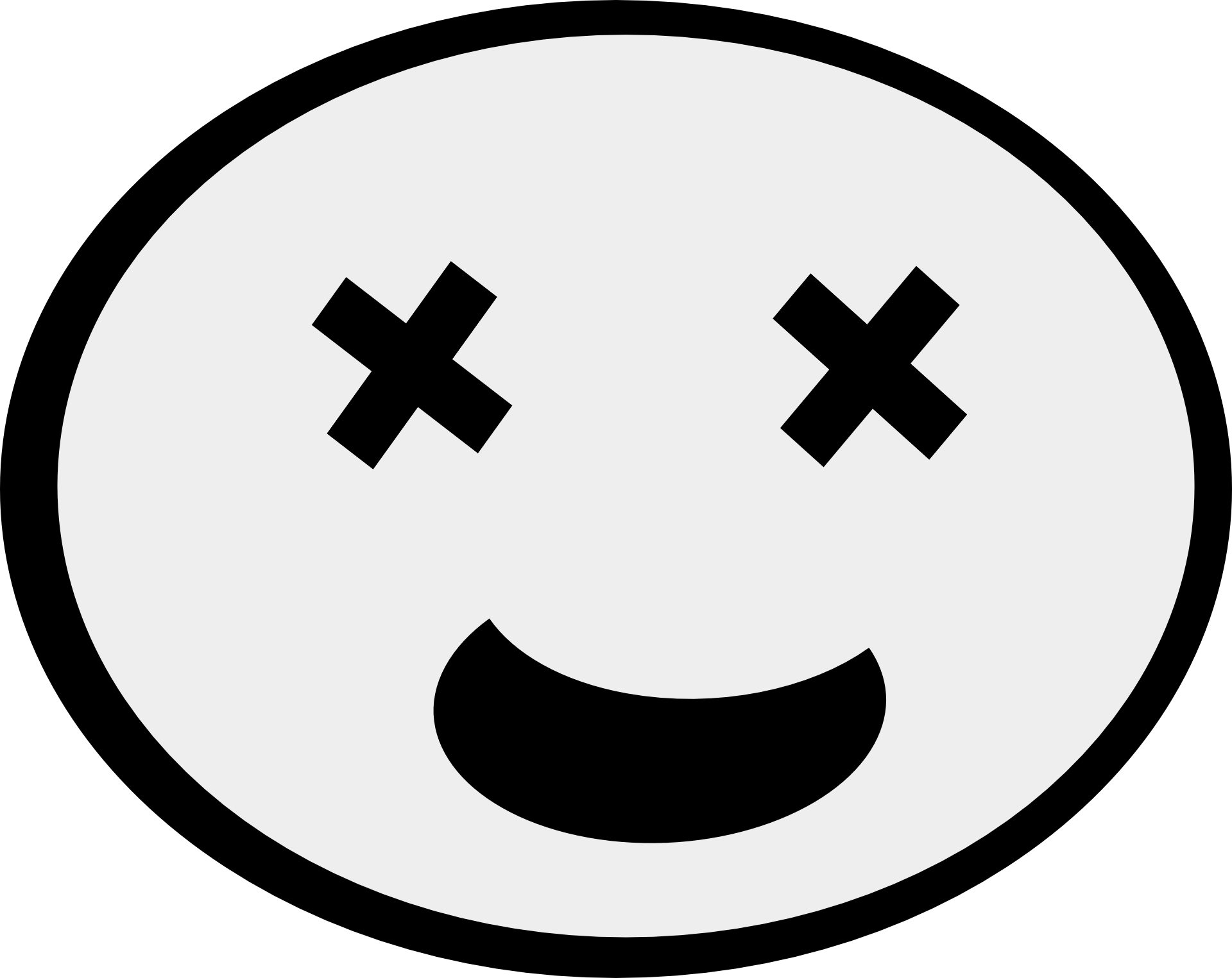 White smiley face without eyes drawing free image download