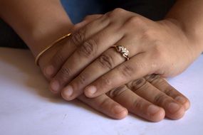 hand with wedding ring