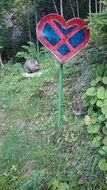 heart shaped road sign