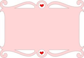 frame hearts love pink drawing