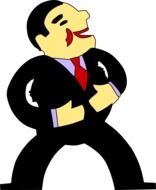 tuxedo happy laughing drawing