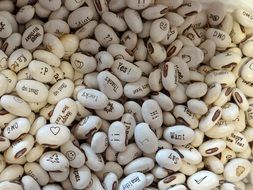 beans whit text