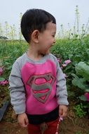child in the garden
