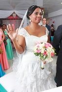 bride with a bouquet of flowers