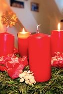 red candles for Christmas