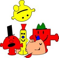funny cartoon characters drawing