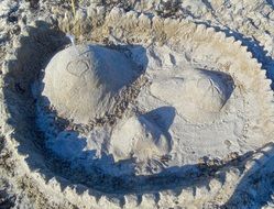 sandcastle on a beach