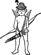 cupid boy drawing