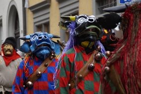 laughing cows in swabian alemannic carnival