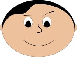 boy with a round face drawing