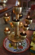 decoration of lighting candles