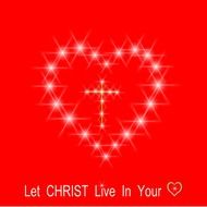 brilliant heart and the inscription Christ lives in you