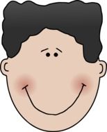 boy's faces with a smile
