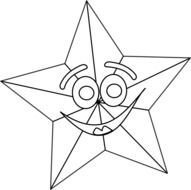 Clipart,picture of smiling star