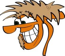 Man is smiling with the teeth clipart