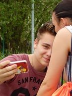 selfie of the young couple