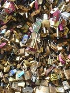 love locks background, france, paris