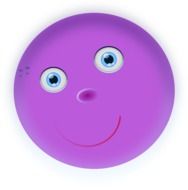 smiley purple round drawing