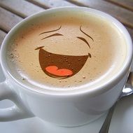 Smiling coffee cup