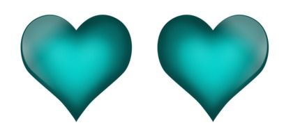 emerald green hearts