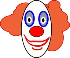 clown head drawing
