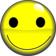 yellow shiny emoticon as illustration