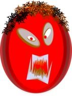 angry red face drawing