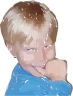 boy face expression drawing