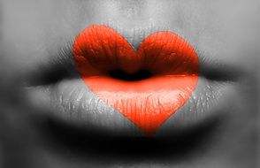 mouth heart