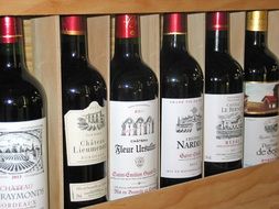 bottles of red french wine