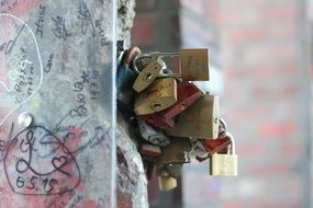 love padlocks on berlin wall