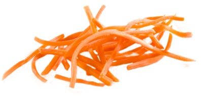 grated long carrots stripes