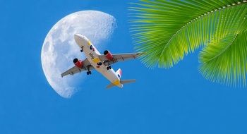 taking off plane in tropics