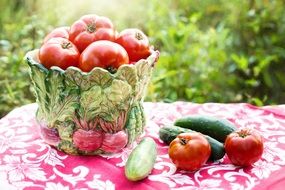 tasty tomatoes cucumbers harvest vegetable tomato