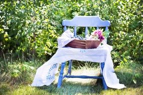 healthy picnic in the gardenmade out of fruits