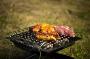 chicken cooking for a delicious barbeque