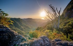 fantastic view from mountain, scenic landscape