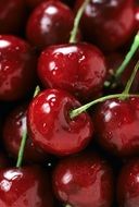 big fresh bright red cherries