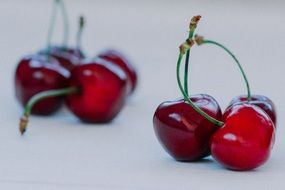 red fresh cherries, healthy food