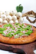 delicious fresh vegetarian pizza