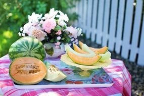 melons cantaloupe watermelon summer healthy food