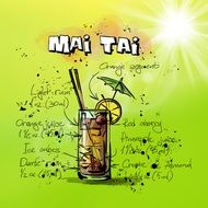 multi-ingredient mai tai cocktail