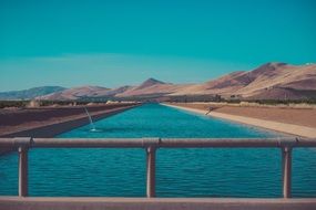 channel and mountain panorama