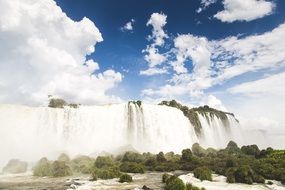 massive natural waterfall in a dry dessert