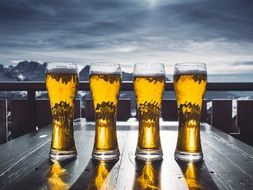 beer glass table
