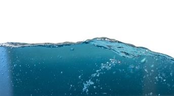 clean water with bubbles