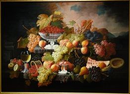 painting with an abundance of fruit in american art