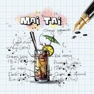 appearance and composition of the drink Mai Tai