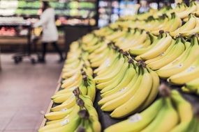 bananas in supermarket