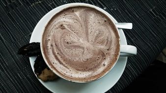 hot chocolate in a cup